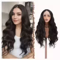 Perücke Hd Lace Front Kunsthaar Damen 70 cm Locken Natürlich 1 st