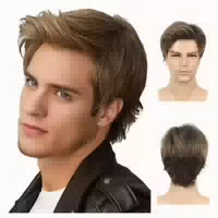 Perücke Herren Kurz Seitenteil Synthetik Täglich Blond Braun 1 st