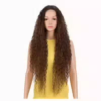 Perücke Lace Front Lockig Damen 70cm Kunsthaar 130 Prozent 7 1 st
