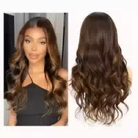 Perücke Lace Front Synthetik Balayage 26inch Braun 1 st