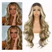 Perücke Lace Front Synthetik Blond Balayage Damen Highlight 1 st
