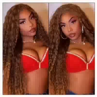 Perücke Lace Front Synthetik Locken 13x3 Frauen 26 Inch Aubu 1 st
