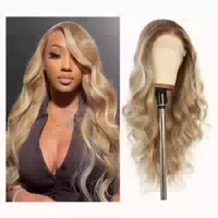 Perücke Lace Front Synthetische 26inch Damen Balayage Blond 1 st