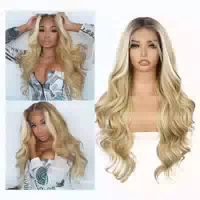 Perücke Lacefront 13x4 Blond 26inch Körperwelle Damen Ombre 1 st