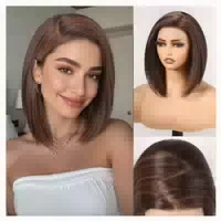 Perücke Lacefront 13x6 Hd Braun Bob 13x6 Spitze Braun mit Hi 1 st