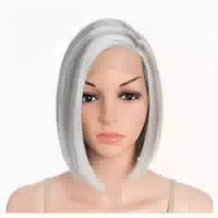 Perücke Lacefront Bob Kunsthaar Schweizer Spitze 24 cm Pd T3 1 st