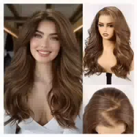 Perücke Lacefront Hd Synthetik 24 Zoll 13x6 Spitze Gemischte 1 st