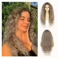 Perücke Lockig Lace Front Synthetisch Blond 13x3 Ombre Mix B 1 st