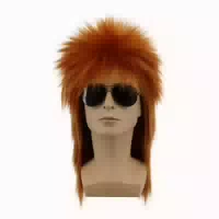 Perücke Mullet Stil Heavy Metal Spiked Rocker 70er 1 st