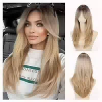 Perücke Ombre Blond Pony Synthetik Frauen Blond 259 1 1 st