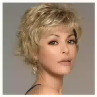 Perücke Pixie Cut Shaggy Layered Hitzebeständige Faser Blond 1 st
