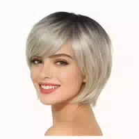 Perücke Pixie Cut Synthetisch Pony Layered Haarteil Damen Gr 1 st