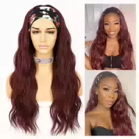 Perücke Stirnband Body Wave 150 Dichte 26 Inch Wellig Platin 1 st