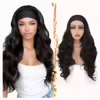 Perücke Stirnband Gewellt Synthetisch Kleberlos Damen 66cm D 1 st
