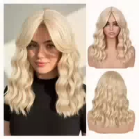Perücke Wellenbob Pony Damen Synthetik Honigblond 14 Inch Ho 1 st