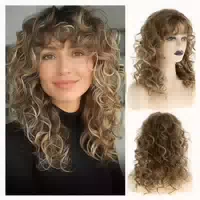 Perücke Wellig Schulterlang Blond Braun Synthetik 57cm 1 st
