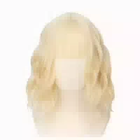 Perücken Blond 12 Zoll Schulterlang Bob #4 Blond mit Fransen 1 st