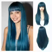Perücken Damen Ombre Blond Pony 60cm 6# Ombre Blond Glatt Mi 1 st