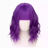 Perücken Violett 12 Zoll Kurz Bob Pony #11 Violett mit Frans 1 st