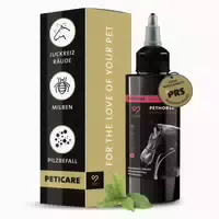 Peticare Anti Parasiten Mittel für Pferde gegen Milben Flöhe Pilze 100 ml