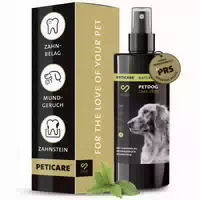 Peticare Dentalspray Für Hunde, Natürlich Wirkstoffe Für Eine Gesunde Flora Im Maul