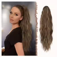 Pferdeschwanz Extensions 22h10# Honigblond Gemischt Hellbrau 1 st