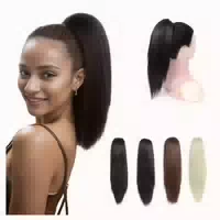 Pferdeschwanz Clip Claw Haarteil Extensions Frauen Tiefbraun 1 st
