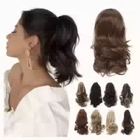 Pferdeschwanz Clip Extensions Haarteil Gewellt 30 cm #12 mit 1 st