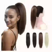 Pferdeschwanz Clip Haarteil Synthetisch Extensions Mittelbra 1 st