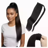 Pferdeschwanz Echthaar 35 cm 80g 1b Natürliches Schwarz 1 st