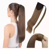 Pferdeschwanz Echthaar Extension Klett Glatt 35 cm 80g 613 B 1 st