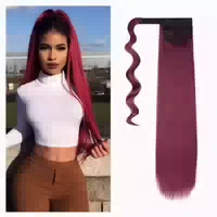 Haarverlängerung Clip Extensions Synthetik Damen 55cm Hell B 1 st