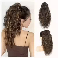 Pferdeschwanz Haarteil Clip 76cm Dunkelbraun mit Auburn Even 1 st