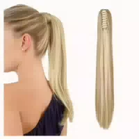 Pferdeschwanz Extensions Haarteil 55 cm Sandy Blonde Gebleic 1 st