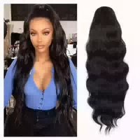 Pferdeschwanz Haarverlängerung Haarteil Clip Extensions Blon 1 st