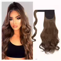 Pferdeschwanz Haarteil Clip Extensions Gewellt Lockig 50 cm 1 st