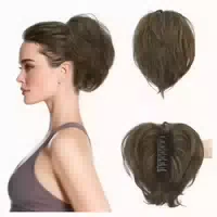 Pferdeschwanz Haarteil Echthaar 20cm Krallenklemmer Frauen B 1 st