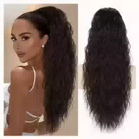 Pferdeschwanz Haarteil Extension Clip 76cm Wellen Locken 4# 1 st