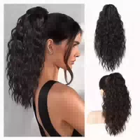 Pferdeschwanz Haarteil Clip Extensions Gewellt Lockig 50 cm 1 st