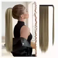 Pferdeschwanz Haarteil Haarverlängerung 70 cm 12h29# Hellbra 1 st