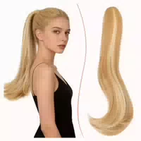 Pferdeschwanz Haarteil Haarverlängerung Zopf Schwarz 40cm 1 1 st