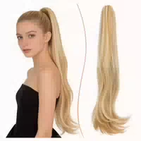 Pferdeschwanz Haarteil Clip Gewellt 30cm 27h 613# Schmutzigb 1 st