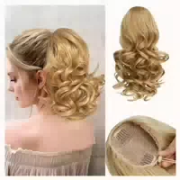 Pferdeschwanz Haarteil Kordelzug Clip Extensions Blond 26cm 1 st