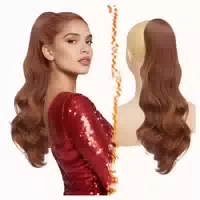 Pferdeschwanz Haarteil Kordelzug Extensions Synthetik Clip S 1 st