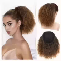 Pferdeschwanz Haarteil Kordelzug Ombre Afro Zopf T1b 30# 1 st