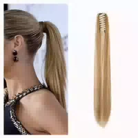 Pferdeschwanz Haarteil Ponytail 55 cm 130g Dunkelblond & Ble 1 st