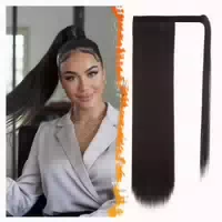 Pferdeschwanz Haarteil Ponytail Clip Synthetik 46cm Dunkelst 1 st