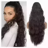 Pferdeschwanz Haarteil Ponytail Clip Kordelzug Corn 80cm Dun 1 st