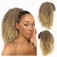 Pferdeschwanz Haarteil Ponytail Extension Kordelzug Afro Blo 1 st