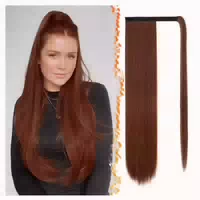 Pferdeschwanz Haarteil Synthetik Clip in Damen 66cm Mittlere 1 st